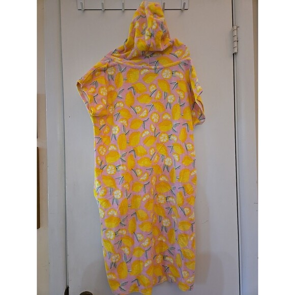 Lands' End Girls Size Extra Large XL 12-14 Swim Beach Towel Hood Cover Up Lemons - Picture 7 of 7